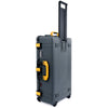 Pelican 1615 Air Case, Charcoal with Yellow Handles & Push-Button Latches ColorCase