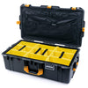 Pelican 1615 Air Case, Charcoal with Yellow Handles & Push-Button Latches Yellow Padded Microfiber Dividers with Combo-Pouch Lid Organizer ColorCase 016150-0310-520-240