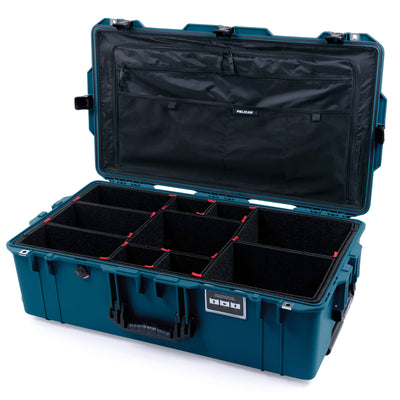 Pelican 1615 Air Case, Indigo with Black Handles & Push-Button Latches TrekPak Divider System with Combo-Pouch Lid Organizer ColorCase 016150-0320-500-110