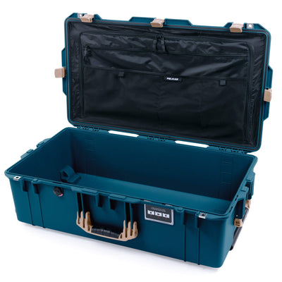 Pelican 1615 Air Case, Indigo with Desert Tan Handles & Latches Combo-Pouch Lid Organizer Only ColorCase 016150-0300-500-310