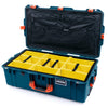 Pelican 1615 Air Case, Indigo with Orange Handles & Push-Button Latches Yellow Padded Microfiber Dividers with Combo-Pouch Lid Organizer ColorCase 016150-0310-500-150