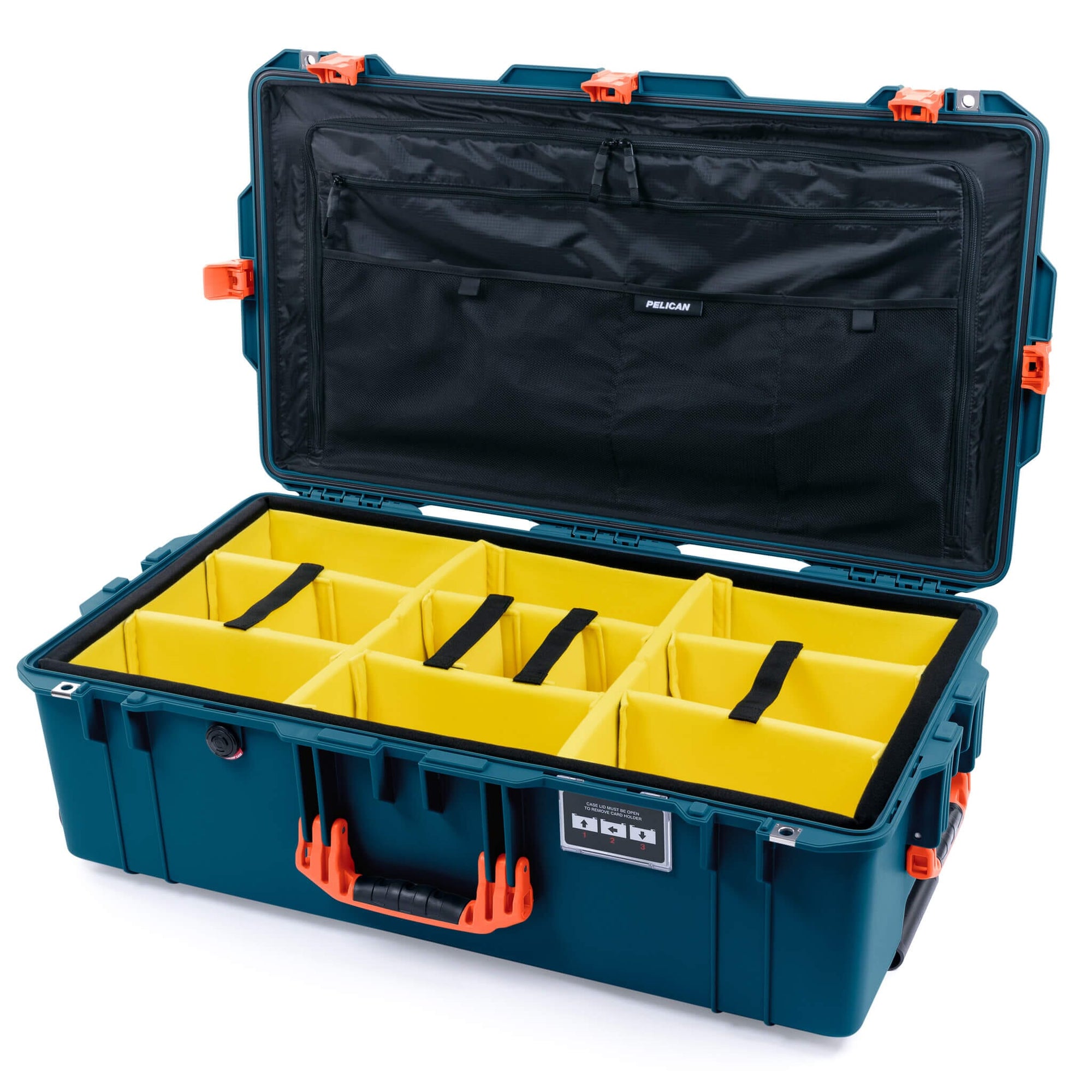 Pelican 1615 Air Case, Indigo with Orange Handles & Latches