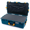 Pelican 1615 Air Case, Indigo with Yellow Handles & Push-Button Latches Pick & Pluck Foam with Combo-Pouch Lid Organizer ColorCase 016150-0301-500-240