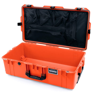 Pelican 1615 Air Case, Orange with Black Handles & Latches Mesh Lid Organizer Only ColorCase 016150-0100-150-110