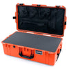 Pelican 1615 Air Case, Orange with Black Handles & Latches Pick & Pluck Foam with Mesh Lid Organizer ColorCase 016150-0101-150-110