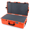 Pelican 1615 Air Case, Orange with Black Handles & Latches Pick & Pluck Foam with Convolute Lid Foam ColorCase 016150-0001-150-110