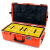 Pelican 1615 Air Case, Orange, TSA Locking Latches Yellow Padded Microfiber Dividers with Mesh Lid Organizer ColorCase 016150-0110-150-L10