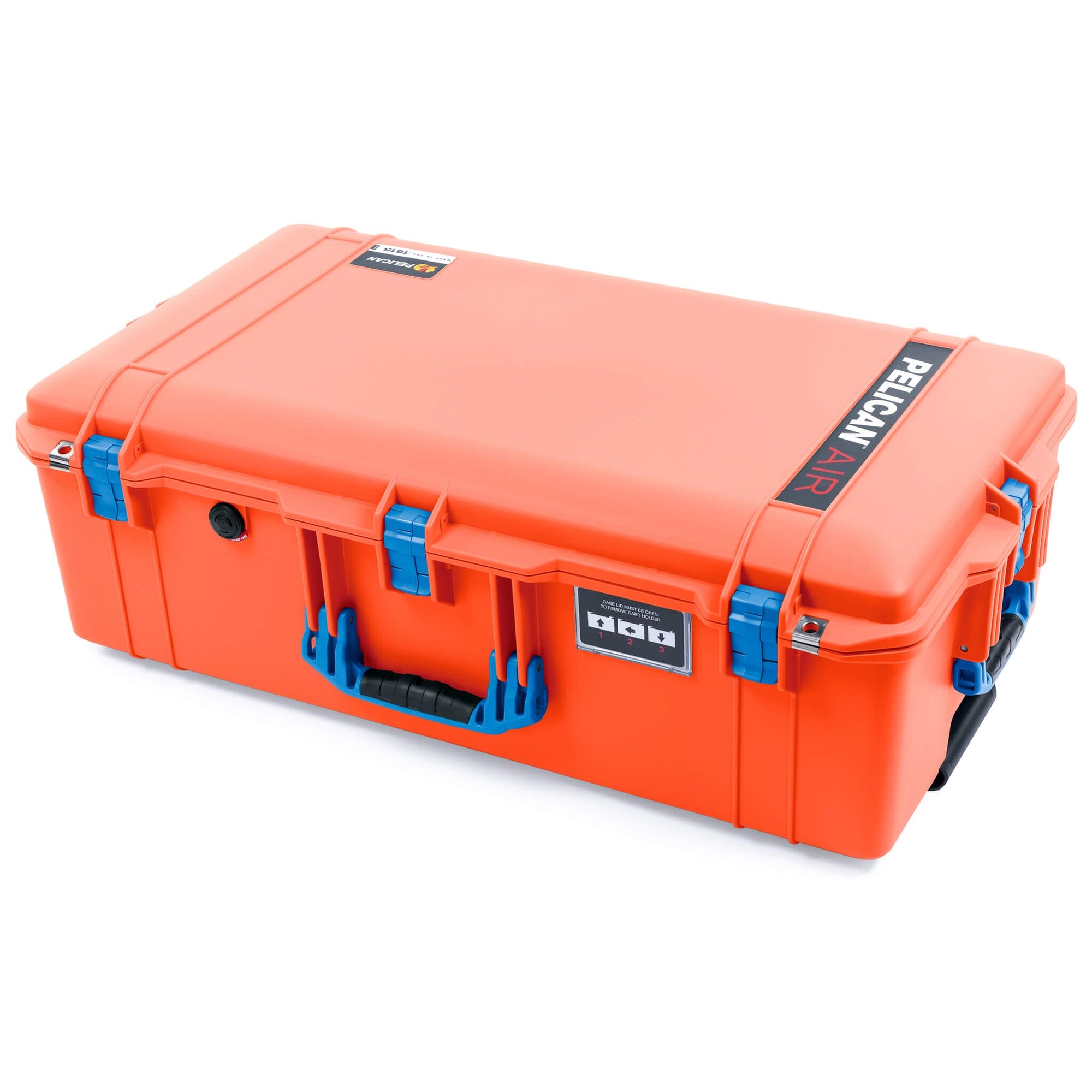 Pelican 1615 Air Case, Orange with Blue Handles & Latches ColorCase 