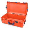 Pelican 1615 Air Case, Orange with Blue Handles & Latches None (Case Only) ColorCase 016150-0000-150-120