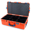 Pelican 1615 Air Case, Orange with Blue Handles & Latches TrekPak Divider System with Convoluted Lid Foam ColorCase 016150-0020-150-120