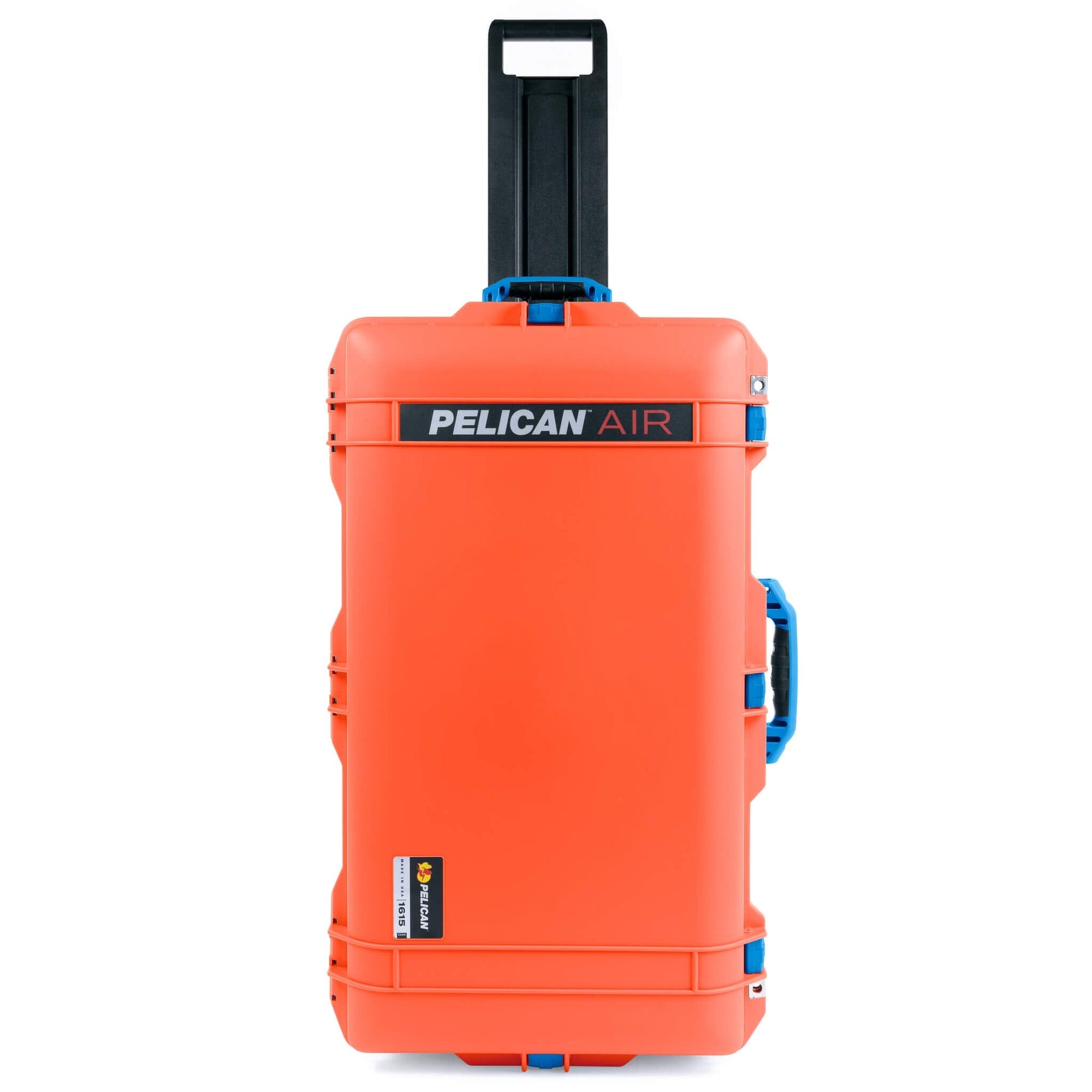Pelican 1615 Air Case, Orange with Blue Handles & Latches ColorCase