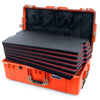 Pelican 1615 Air Case, Orange with Desert Tan Handles & Latches Custom Tool Kit (6 Foam Inserts with Mesh Lid Organizer) ColorCase 016150-0160-150-310