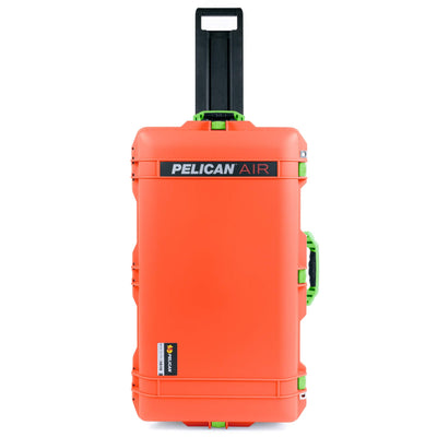 Pelican 1615 Air Case, Orange with Lime Green Handles & Latches ColorCase