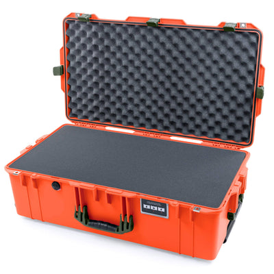 Pelican 1615 Air Case, Orange with OD Green Handles & Latches Pick & Pluck Foam with Convoluted Lid Foam ColorCase 016150-0001-150-130