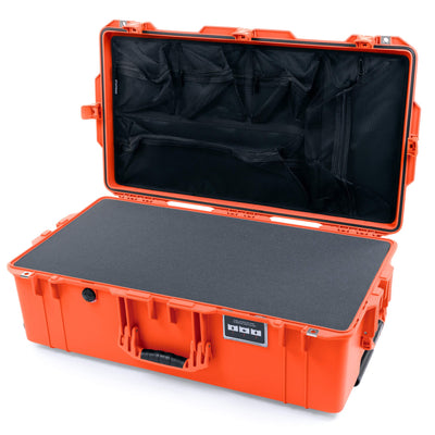 Pelican 1615 Air Case, Orange Pick & Pluck Foam with Mesh Lid Organizer ColorCase 016150-0101-150-150