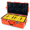 Pelican 1615 Air Case, Orange Yellow Padded Microfiber Dividers with Mesh Lid Organizer ColorCase 016150-0110-150-150