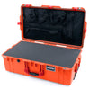 Pelican 1615 Air Case, Orange with Red Handles & Latches Pick & Pluck Foam with Mesh Lid Organizer ColorCase 016150-0101-150-320
