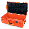 Pelican 1615 Air Case, Orange with Yellow Handles & Latches Mesh Lid Organizer Only ColorCase 016150-0100-150-240