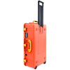 Pelican 1615 Air Case, Orange with Yellow Handles & Latches ColorCase