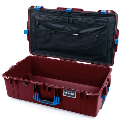 Pelican 1615 Air Case, Oxblood with Blue Handles & Latches Combo-Pouch Lid Organizer Only ColorCase 016150-0300-510-120