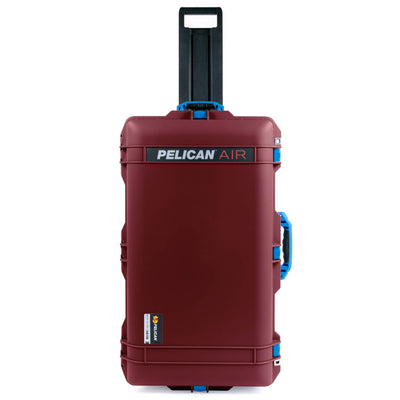 Pelican 1615 Air Case, Oxblood with Blue Handles & Latches ColorCase