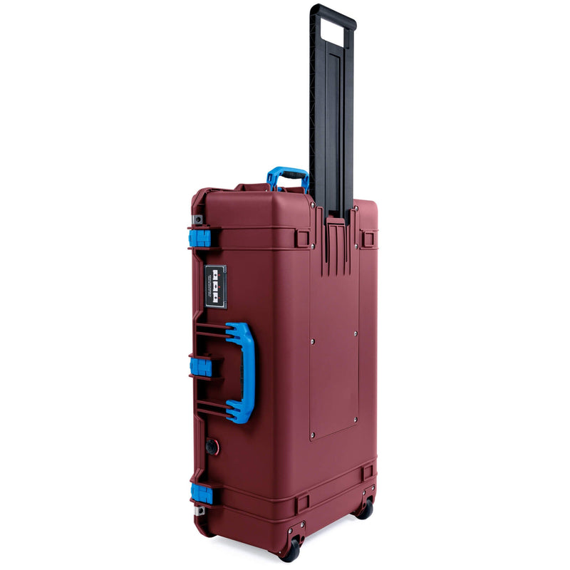 Pelican 1615 Air Case, Oxblood with Blue Handles & Latches ColorCase 