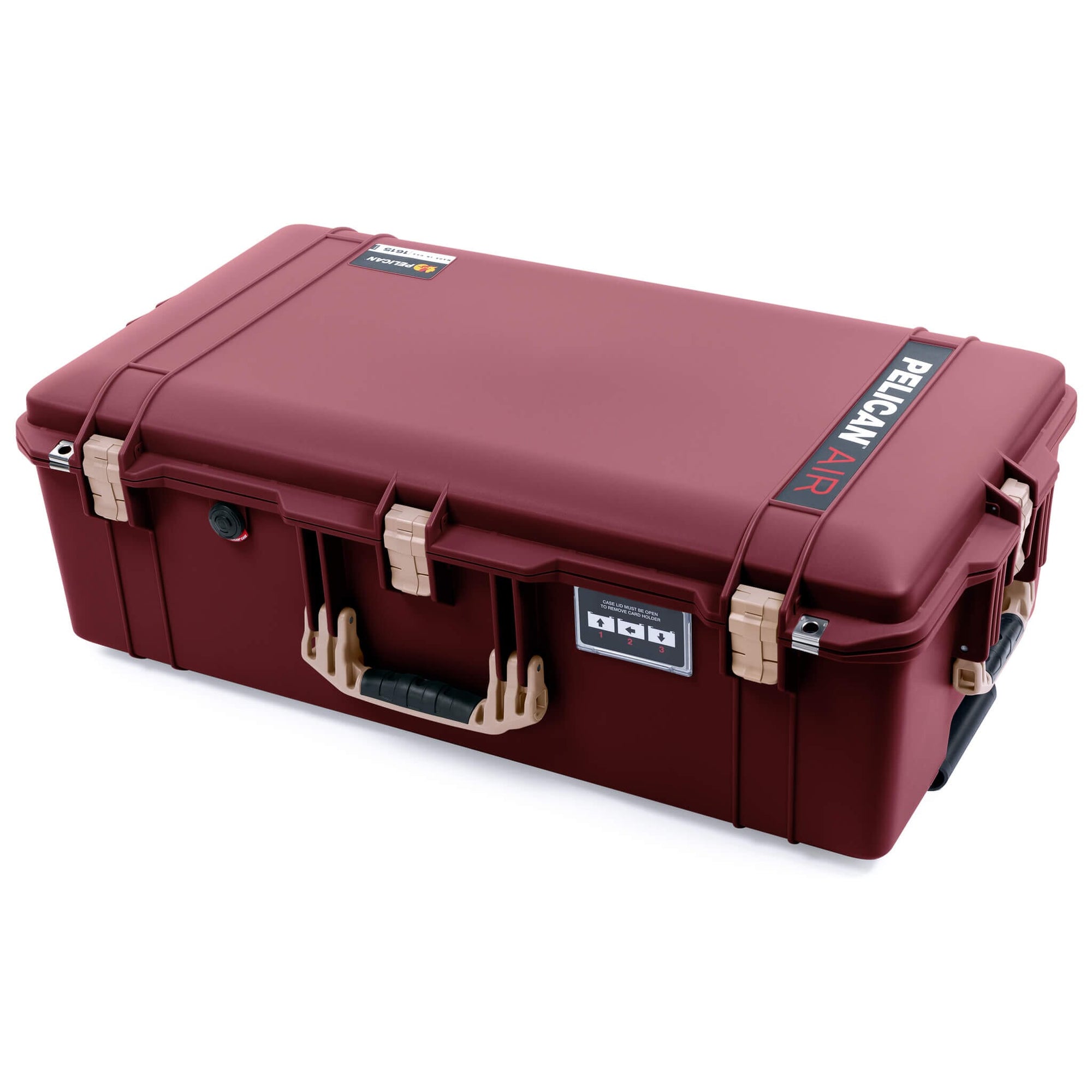 Pelican 1615 Air Case, Oxblood with Desert Tan Handles & Latches ColorCase 