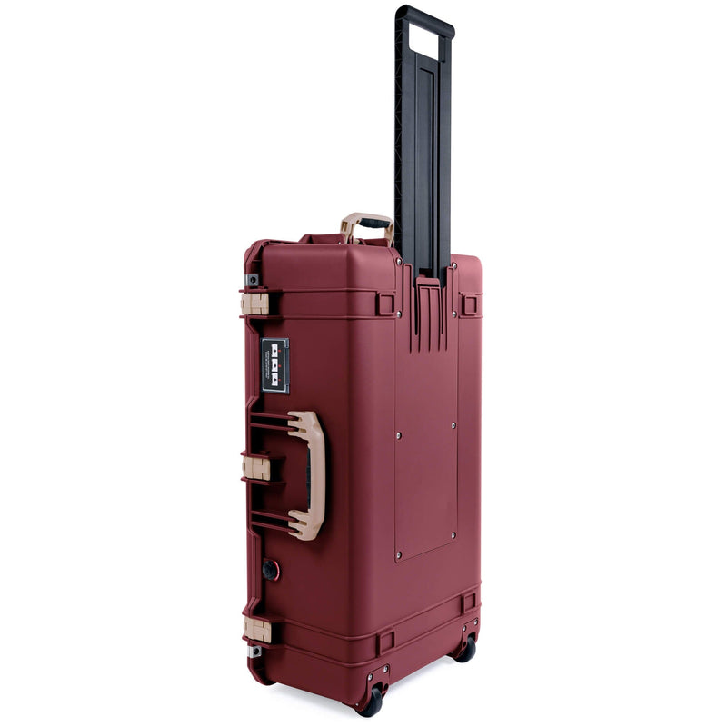 Pelican 1615 Air Case, Oxblood with Desert Tan Handles & Latches ColorCase 