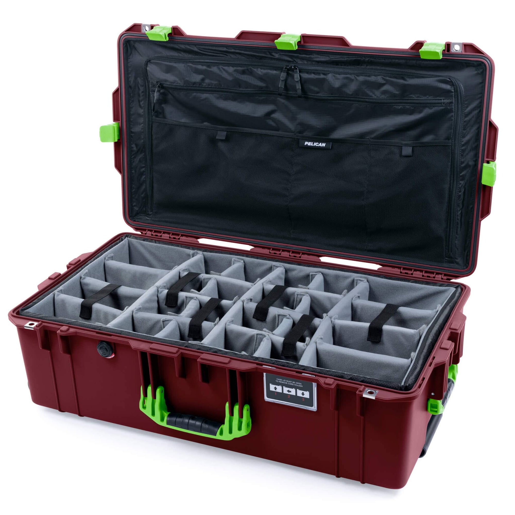 ペリカンAir 1615 TrekPak+Organizer Pelican 1615 Air Case, Trekking Green with Yellow Handles