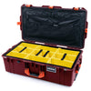 Pelican 1615 Air Case, Oxblood with Orange Handles & Push-Button Latches Yellow Padded Microfiber Dividers with Combo-Pouch Lid Organizer ColorCase 016150-0310-510-150
