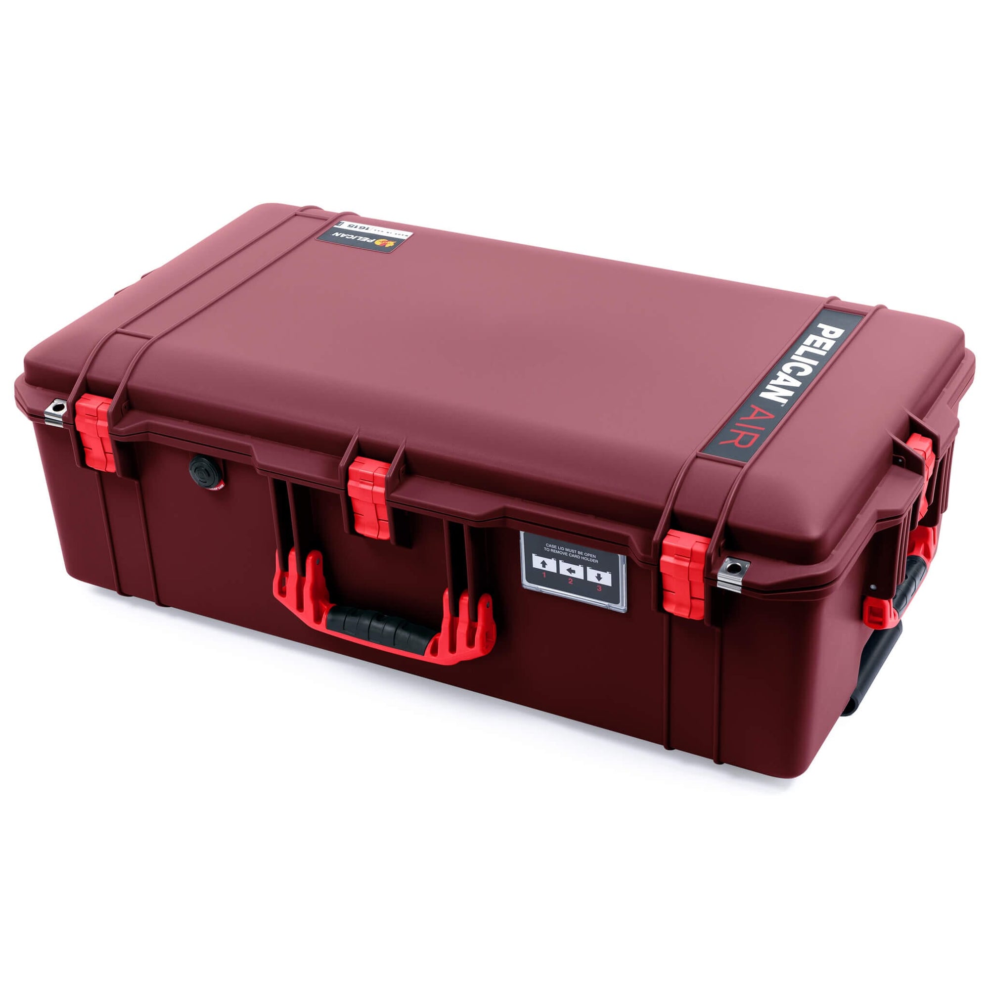 Pelican 1615 Air Case, Oxblood with Red Handles & Latches ColorCase 