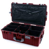 Pelican 1615 Air Case, Oxblood with Silver Handles & Push-Button Latches TrekPak Divider System with Combo-Pouch Lid Organizer ColorCase 016150-0320-510-180