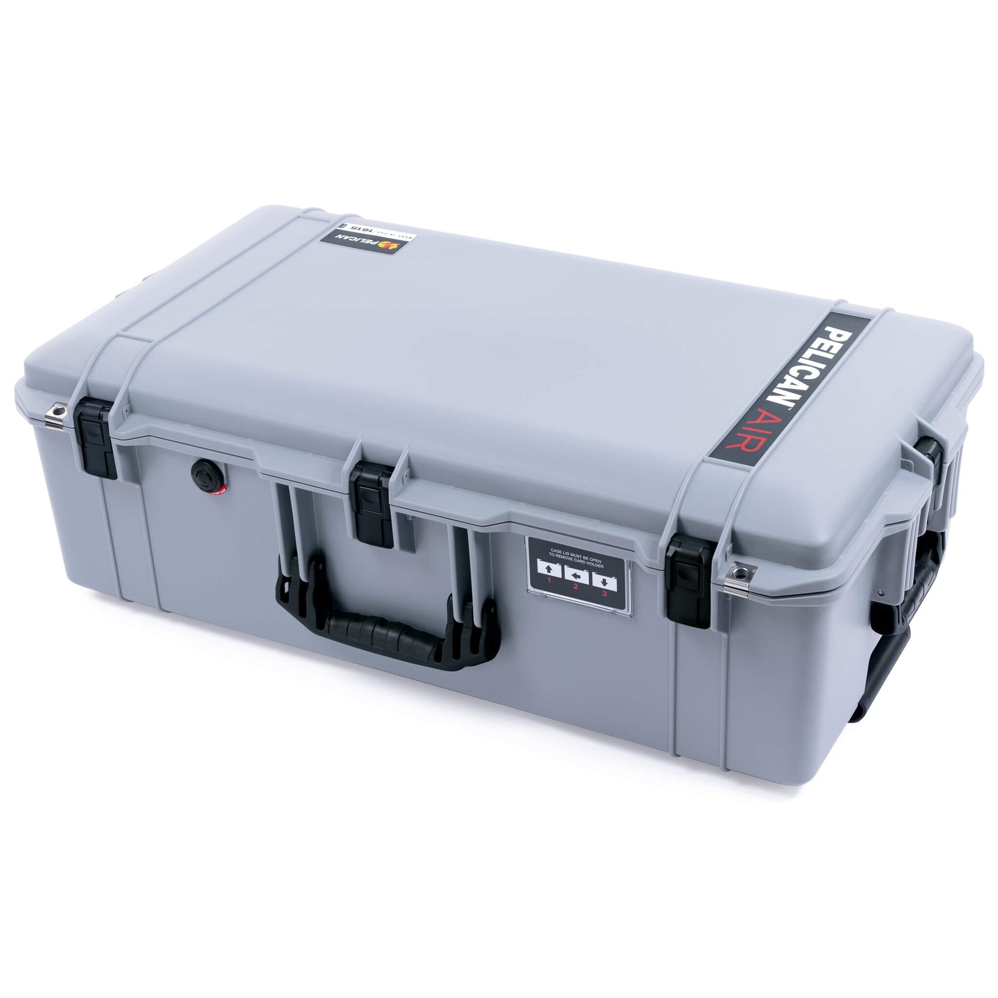 Pelican 1615 Air Case, Silver with Black Handles & Latches ColorCase 