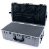 Pelican 1615 Air Case, Silver with Black Handles & Latches Pick & Pluck Foam with Mesh Lid Organizer ColorCase 016150-0101-180-110