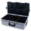Pelican 1615 Air Case, Silver, TSA Locking Latches TrekPak Divider System with Mesh Lid Organizer ColorCase 016150-0120-180-L10