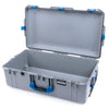 Pelican 1615 Air Case, Silver with Blue Handles & Latches None (Case Only) ColorCase 016150-0000-180-120