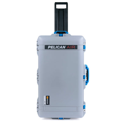 Pelican 1615 Air Case, Silver with Blue Handles & Latches ColorCase