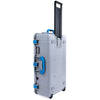 Pelican 1615 Air Case, Silver with Blue Handles & Latches ColorCase