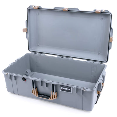 Pelican 1615 Air Case, Silver with Desert Tan Handles & Latches None (Case Only) ColorCase 016150-0000-180-310