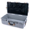 Pelican 1615 Air Case, Silver with Desert Tan Handles & Latches Mesh Lid Organizer Only ColorCase 016150-0100-180-310