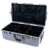 Pelican 1615 Air Case, Silver with Desert Tan Handles & Latches TrekPak Divider System with Mesh Lid Organizer ColorCase 016150-0120-180-310
