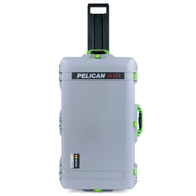 Pelican 1615 Air Case, Silver with Lime Green Handles & Latches ColorCase