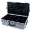 Pelican 1615 Air Case, Silver with OD Green Handles & Latches TrekPak Divider System with Mesh Lid Organizer ColorCase 016150-0120-180-130