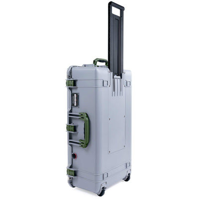 Pelican 1615 Air Case, Silver with OD Green Handles & Latches ColorCase