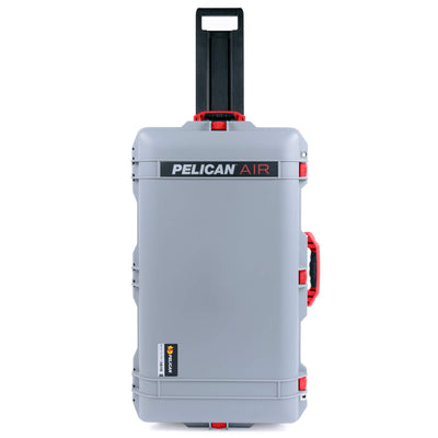 Pelican 1615 Air Case, Silver with Red Handles & Latches ColorCase