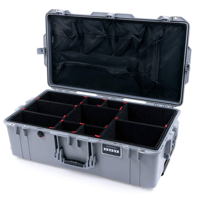 Pelican 1615 Air Case, Silver TrekPak Divider System with Mesh Lid Organizer ColorCase 016150-0120-180-180