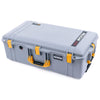 Pelican 1615 Air Case, Silver with Yellow Handles & Latches ColorCase