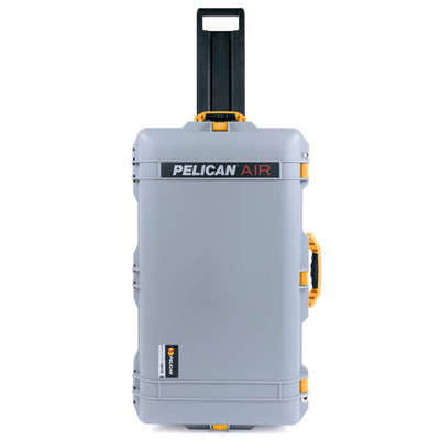 Pelican 1615 Air Case, Silver with Yellow Handles & Latches ColorCase