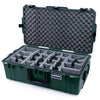 Pelican 1615 Air Case, Trekking Green with Black Handles & Push-Button Latches Gray Padded Microfiber Dividers with Convoluted Lid Foam ColorCase 016150-0070-138-110