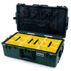 Pelican 1615 Air Case, Trekking Green with Black Handles & TSA Locking Push-Button Latches Yellow Padded Microfiber Dividers with Mesh Lid Organizer ColorCase 016150-0110-138-L10